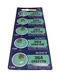 1 Box of 100 Sony 1.55v Silver Oxide Watch Batteries 364 SR621SW