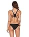 Blooming Jelly Women's Sexy Round Neck Racerback Strappy Cut Out Bikini Set Swimsuit