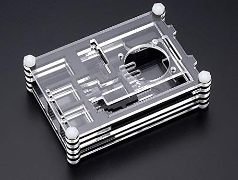 HUANRUOBAIHUO Caso 9 Capas Caja de acrílico Azul Negro Rojo Verde Carcasas for Raspberry Pi 3 Modelo Caso B Partes de la Impresora 3D (Color : Blue)