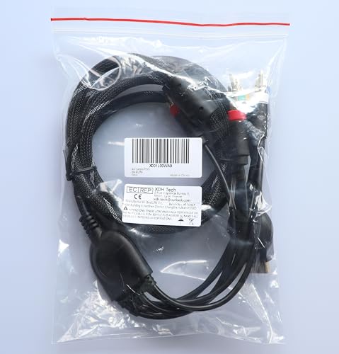 Bealuffe Component Audio Video Cable for PS2 / PS3 / PS3 Slim, HD Multi Out Composite RCA Audio Video Cable for PS3 (6 Feet)