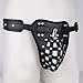 Freebily Men's Lingerie Leather Basket G-String Underwear with Lockable Cage Black