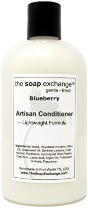 The Soap Exchange Hair Conditioner - Blueberry Scent - Hand Crafted 12 fl oz / 354 ml Natural Artisan Hair Care, Sulfate &amp; Paraben Free, Nourish, Moisturize, &amp; Protect. Made in the USA.