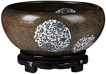 Lgda セラミック装飾品 ハスの睡蓮鉢 魚鉢 水耕金魚の水槽 亀の水槽 創造的な装飾品 3つのスタイル Without 販売実績no 1 Color 回転ベース付き ベースなし ハイベース付き Base