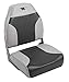 Wise 8WD588PLS-664 Mid-Back Fishing Boat Seat with Logo, (Grey/Charcoal) primary