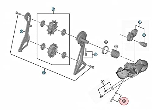 Shimano Spares RD-R9150 end adjusting bolt and plate