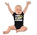 Brisco Brands My Daddy is Bat Cute Fathers Day Comic Hero Romper Bodysuit Black