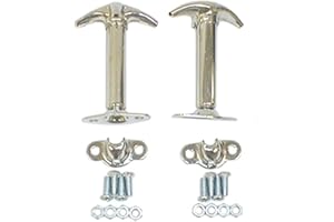 Rugged Ridge Hood Catch Kit for Jeep CJ/Wrangler YJ | Stainless Steel, Chrome | 11302.01 | Fits 1941-1995 Jeep CJ & Wrangler YJ