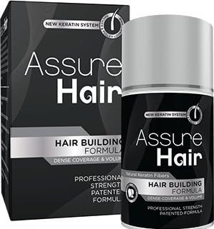 Assure Hair – Hair Building Fibers Made of Patented Natural Plant Fibers – Eliminates the Appearance of Baldness and Thinning Hair for Both Men and Women. (Dark Blonde)
