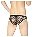 Mlovew Mens Sexy Smooth Sheer Floral Lace Bikini Flower Underwear Briefs Panties