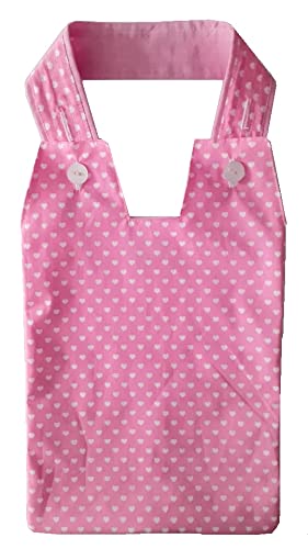 Catheter Night Bag Holder, Cover .Hearts.100% Cotton.