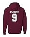 The Creating Studio Adult Dunbar 9 2-Sided Hoodie (Medium, Maroon)