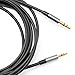 Black 1.5ft Gold Plated Design 3.5mm Male to 2.5mm Male Car Auxiliary Audio Cable Cord Headphone Connect Cable for Apple, Android Smartphone, Tablet and MP3 Player