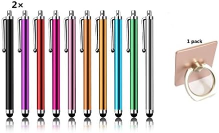 TTKBHHQ Stylus Pen 20 Pack of Pink Purple Black Green Silver Stylus Universal Touch Screen Capacitive Stylus for Kindle Touch,Suitable for All Touch Screen Devices,With 1pcs Ring Handset Bracket
