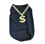 Small Dog Shirt, Voberry Fashion Pet Puppy Clothes Mesh Costumes Pet Dog Cat Cute Necklace T Shirt (M, Black)