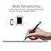 MoKo Universal Active Stylus, 2 in 1 High-Precision 1.5mm Capacitive Pen, with Ultra Fine Fiber Mesh Tip for Touch Screen Devices (iPad, iPhone X/ 8/8 Plus, Samsung and More) - Black