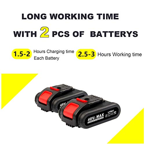 HEYPORK Elektrische Gartenschere Set mit Akku und Ladegerät, Mini Elektro Astschere Gardena mit 48V Batterie für… – Bild 5