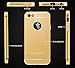 iPhone 5 5S Case,DAMONDY Luxury Metal Air Aluminum Bumper Detachable + Mirror Hard Back Case 2 in 1 cover Ultra-Thin Frame Case For Apple iPhone 5 5S(Gold)