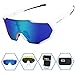 GIEADUN Sports Sunglasses Protection Cycling Glasses Polarized UV400 for Cycling, Baseball,Fishing, Ski Running,Golf (Blackwhite)