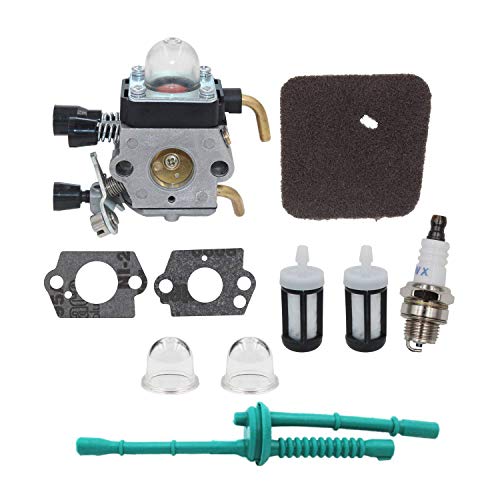 HUZTL C1Q-S97 Carburetor with Air Filter Fuel Line Kit fit STIHL FS38 FS45 FS46 FS55 KM55 HL45 FS45L FS45C FS46C FS55C FS55R FS55RC String Trimmer Weed Eater