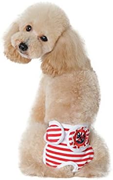 Chinryou ペット 犬用 高級な 生理パンツ サニタリパンツ 雄 雌犬 生理用品 おもらし対策 可愛い 衛生 介護 ケア しつけ用 お出かけ ペット服 船錨柄