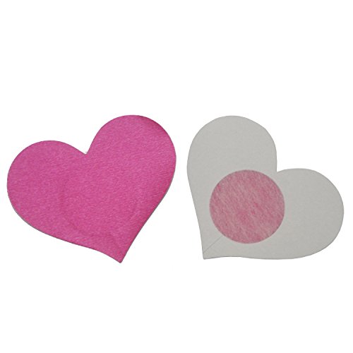 Heart Shape Nipple Covers Satin Adhesive Breast Pasties Petals