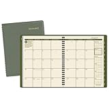 AT-A-GLANCE Recycled Monthly Planner, 6 7/8 x 8 3/4, Green, 2016