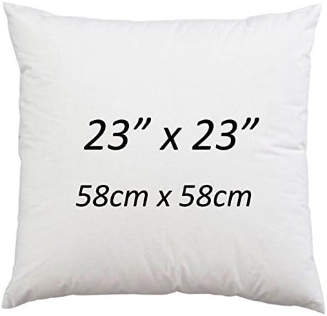 BEDWAY 23" x 23" Cushion Pad Square Fillers Hollowfibre Filling 23" Inch Cushion Inserts Pads Non Allergic (58cm x 58cm) - Pack of 4