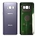 CELL4LESS Replacement Back Glass Cover Back Battery Door w/Pre-Installed Adhesive Samsung Galaxy S8 OEM - All Models G950 All Carriers- 2 Logo - OEM Replacement (Orchid Grey)