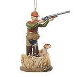 Kurt Adler Duck Hunter And Dog Resin Christmas Ornament