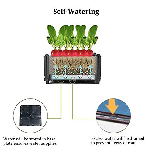 LLFF Hochbeet Pflanzbeet Gemüsepflanze Hochbeet, Garten Pflanzer Box für Blumen Gemüse, Outdoor Indoor Pflanzkasten… – Bild 5