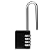 ONUEMP Combination Lock, 4 Digit Combination Padlock 2.5 Inch Hardened Steel Shackle, Black Long Shackle Padlock - 10000 Combinations, for School, Employee, Outdoor, Gym Locker, Case, Cabinet