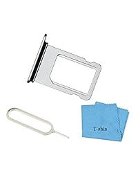Tarjeta SIM bandeja de ranuras para tarjetas soporte parte de repuesto para iPhone 7 Plus (5.5inch) con tarjeta SIM Remover Pin de expulsión herramienta clave y gamuza, Dorado