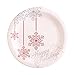 Christmas Disposable Partyware Combo Set | Heavyweight Paper Plates (80), Cups (40), Napkins (40), & Plastic Cutlery (120) | Excellent for Birthdays, Holidays, & More | White (280 Pack)