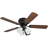Prominence Home 50864 Whitley Hugger Ceiling Fan with 3 Light Fixture, 42