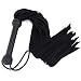 Black Suede Heavy Flogger, Well Balanced Handle for BDSM Enthusiasts. 28 Inch Flogger Has 40 Wide Falls for the Best Flogger Results and Heavy Thud