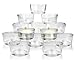 Set of 24 Glass Tea Light Holders - Sturdy Clear Glass Ideal for Weddings, Party Decorations or Holiday Centerpieces