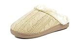 DREAM PAIRS Cozy Women Slip On Faux Fur Mules Fluffy Comfy Slippers