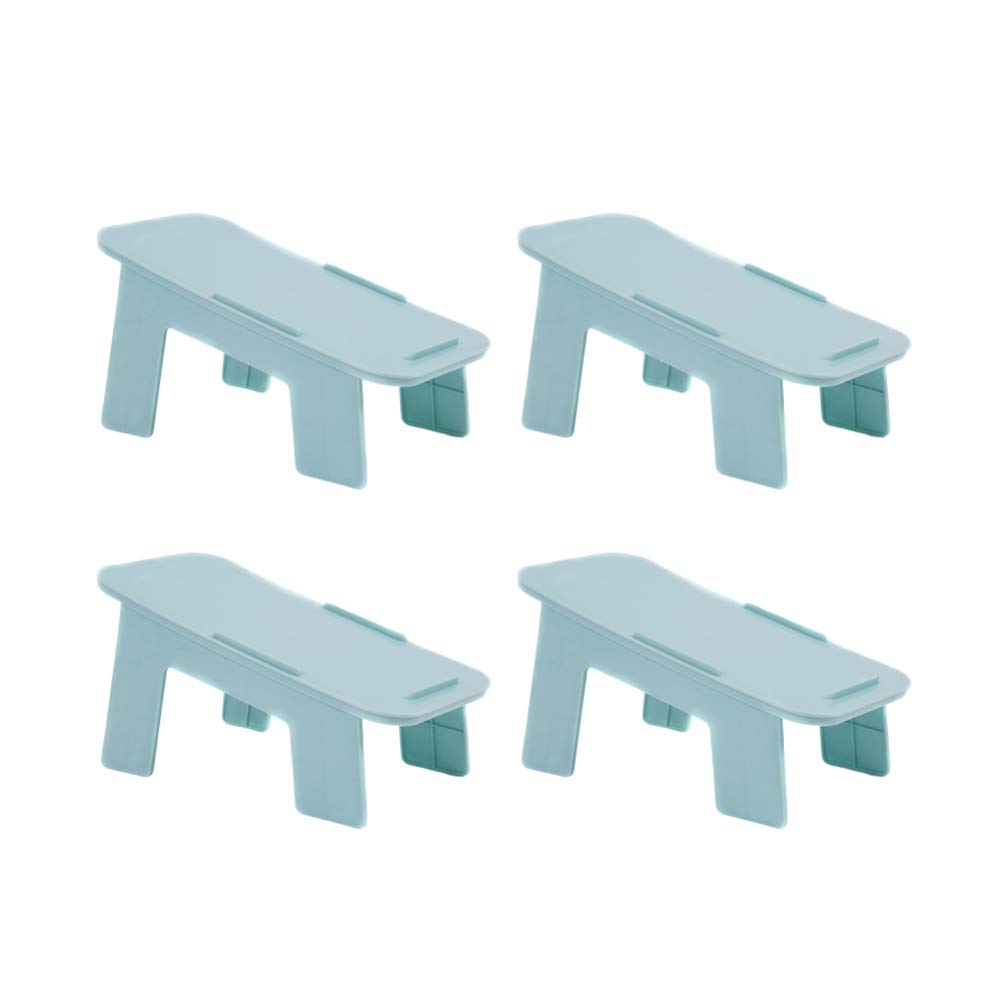 Two Tier Shoe Rack 4pcs Shoe Slots Organizers Adjustable Stacker Space Saver Storage Rack Double Layers Holder for Closet Rack