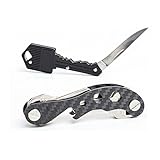 Smart Key Organizer Keychain Carbon Fiber Holder - SOG Style Knife (Up to 18 Keys)