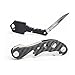 Smart Key Organizer Keychain Carbon Fiber Holder - SOG Style Knife (Up to 18 Keys)