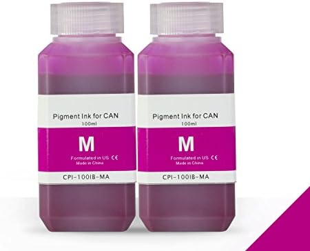 ALLINKTONER 2X Magenta Refill Ink 100 ml (3.4 oz) Bottle Compatible with Most Inkjet Printers & Refill Kit