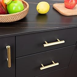 QOGRISUN 2-Pack Solid Brass Cabinet Pulls Hexagon