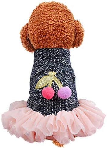 Koojawind Pet Tutu Skirt Princess Dress for Dog Puppies Sweater Outfits Autumn Winter Dog Cat T Shirts Coat Pet Costume Dog Apparel for Small Dogs Cats