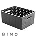 BINO | Plastic Basket, Small - Grey | THE STABLE COLLECTION | Multi-Use Storage Basket | Rectangular Cabinet Organizer | Baskets for Organizing with Handles | Home and Office Organization and Storage