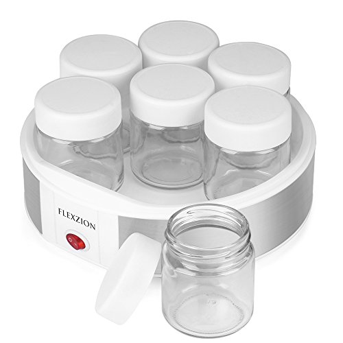 Flexzion Yogurt Maker Machine, Greek Yogurt Maker with Glass Jars