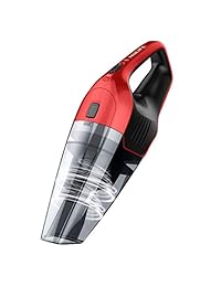 HoLife Aspirador de mano con batería de iones de litio de 14,8 V, recargable, tecnología de carga rápida y succión de ciclón, ligero, color rojo
