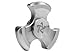 PREMIUM METAL FIDGET SPINNER made of Steel. EDC toy with hybrid ceramic bearing and long spin time. Metal Tri Spinner for relieving ADHD, Anxiety, Boredom, best gift in 2017.