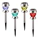 Solar Garden Lights Outdoor - SurLight Solar Lights Outdoor Color Changing Solar Pathway Lights Stake Lights for Walkway Patio Yard Lawn Garden Landscape Decorations, 4 Pack