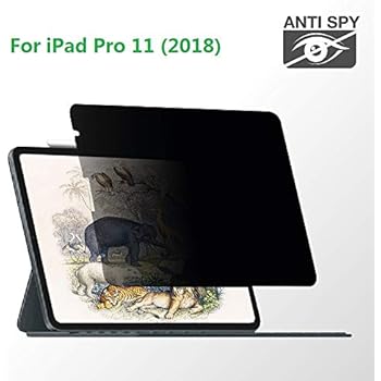 AMAZINGthing Privacy Screen Protector for iPad Pro 11, Anti Spy Screen Protector in Landscape Mode, Anti Scratch Anti Glare PET Film, Compatible with Face ID and Apple Pencil, Not Glass, 1 Pack