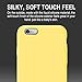 KUMEEK iPhone 6s Case, iPhone 6 Case, Liquid Silicone Rubber with Soft Microfiber Cloth Cushion Protective Case Thin Slim for iPhone 6s / iPhone 6 - Yellow